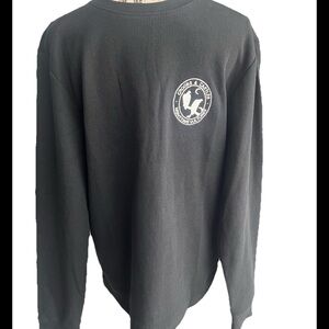 Crooks & Castles Men’s Black Long Sleeve Shirt Thermal Graphic Streetwear Large